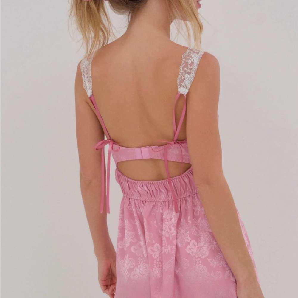 For Love And Lemons Rose Milk Eyelet Slip Dress - Picture 2 of 7